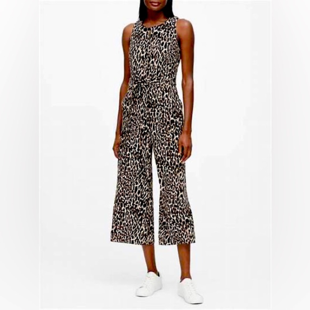 Sold Banana Republic Leopard Print Crop Jumpsuit